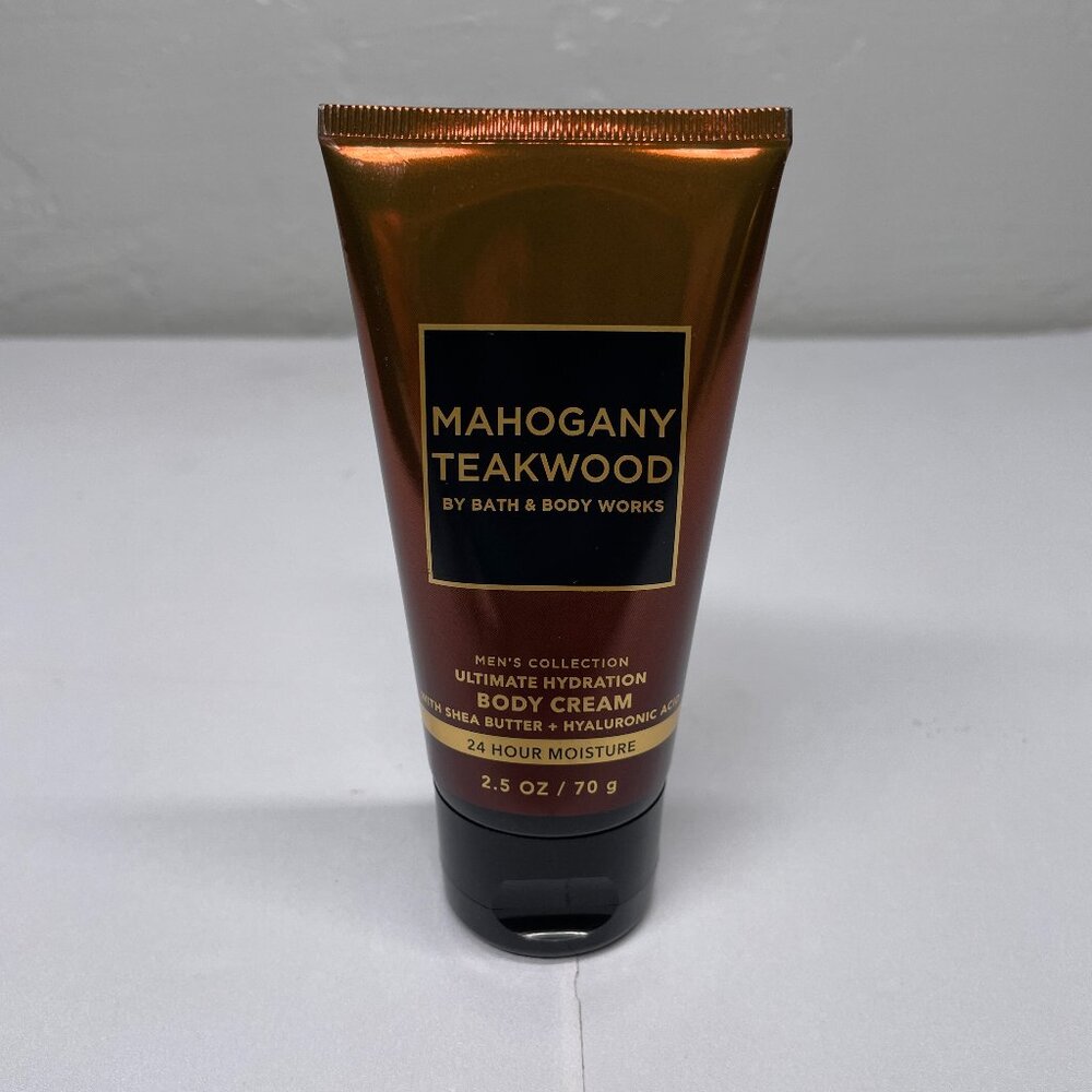 Bath & Body Works Mahogany Teakwood Men Collection Body Cream 2.5 oz Shea Butter